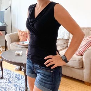 Express black cowl neck sleeveless top
